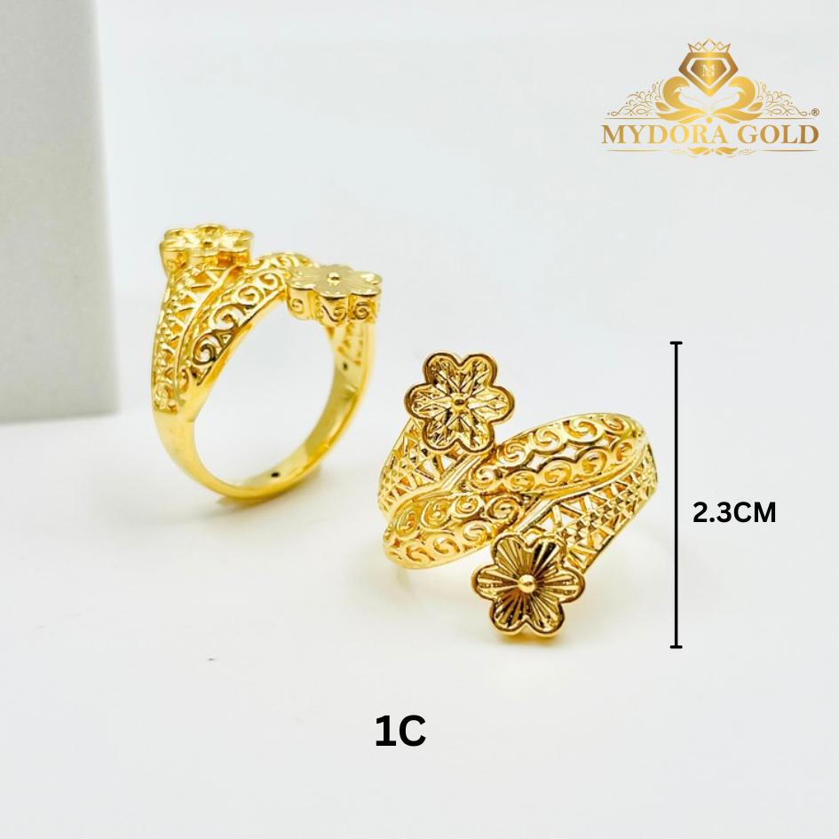 MYDORA Cincin Duo Blossom Jawa Spiral (5G) | EMAS 916/22K
