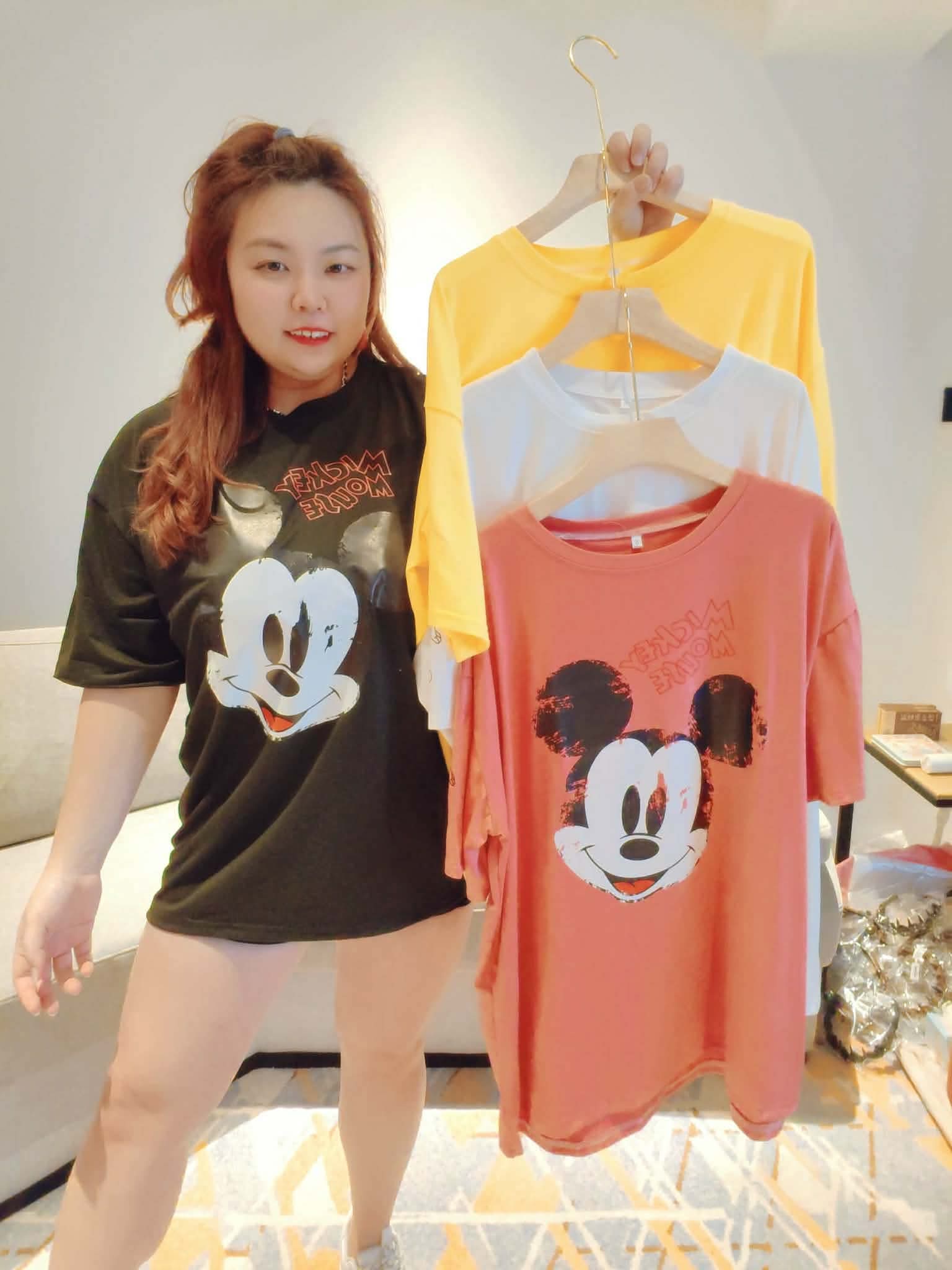 YPD07 E28 大头米奇个性图腾上衣