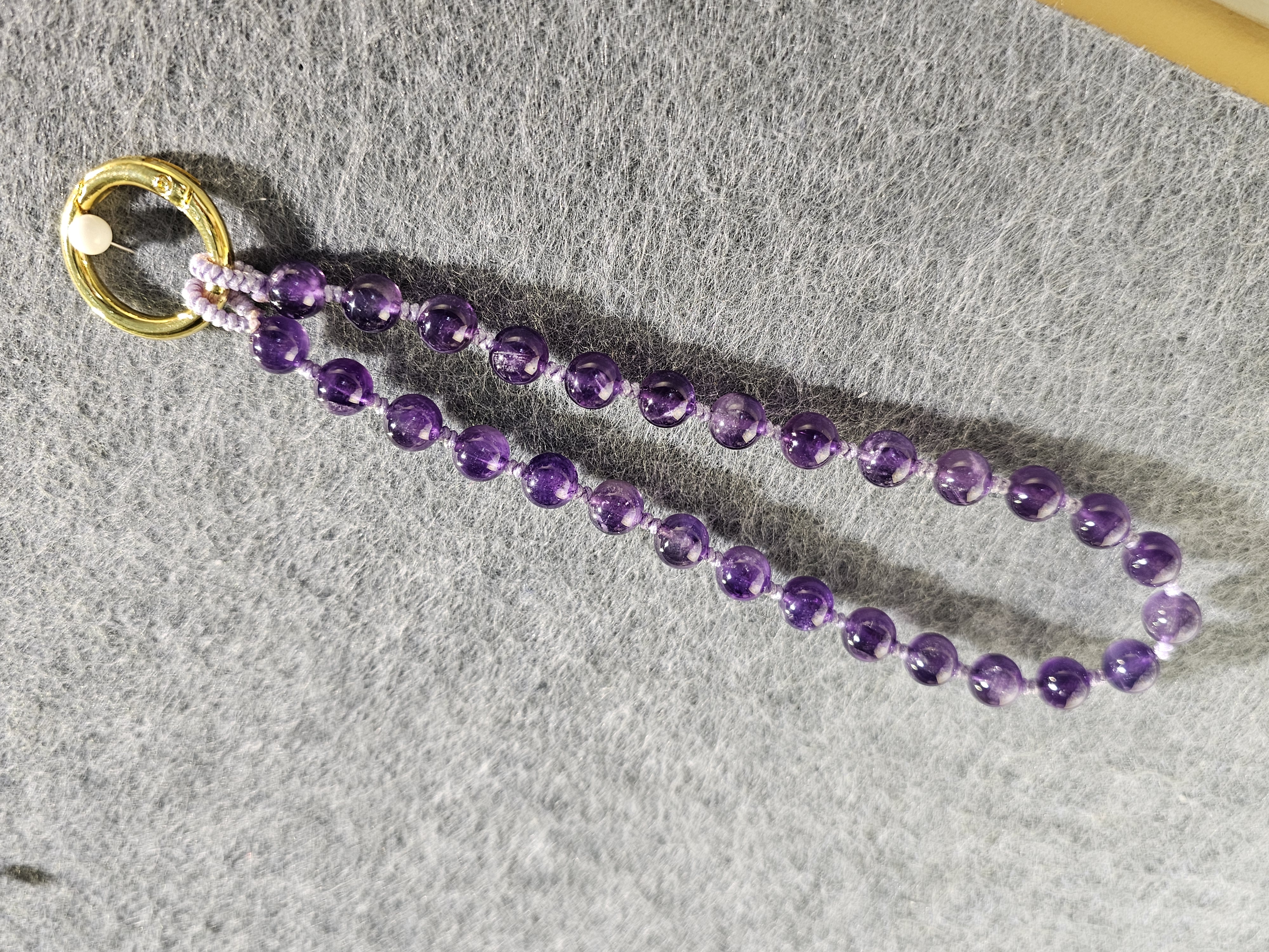 紫水晶織繩電話繩