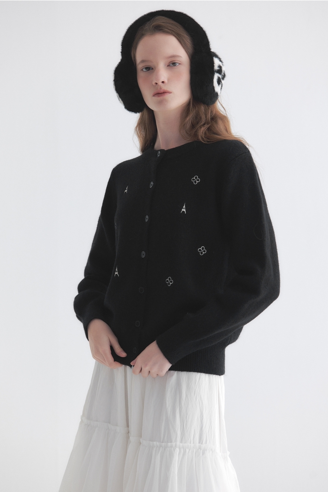 Marie Claire Lucky Clover Eiffel Tower🇫🇷Knit Sweater