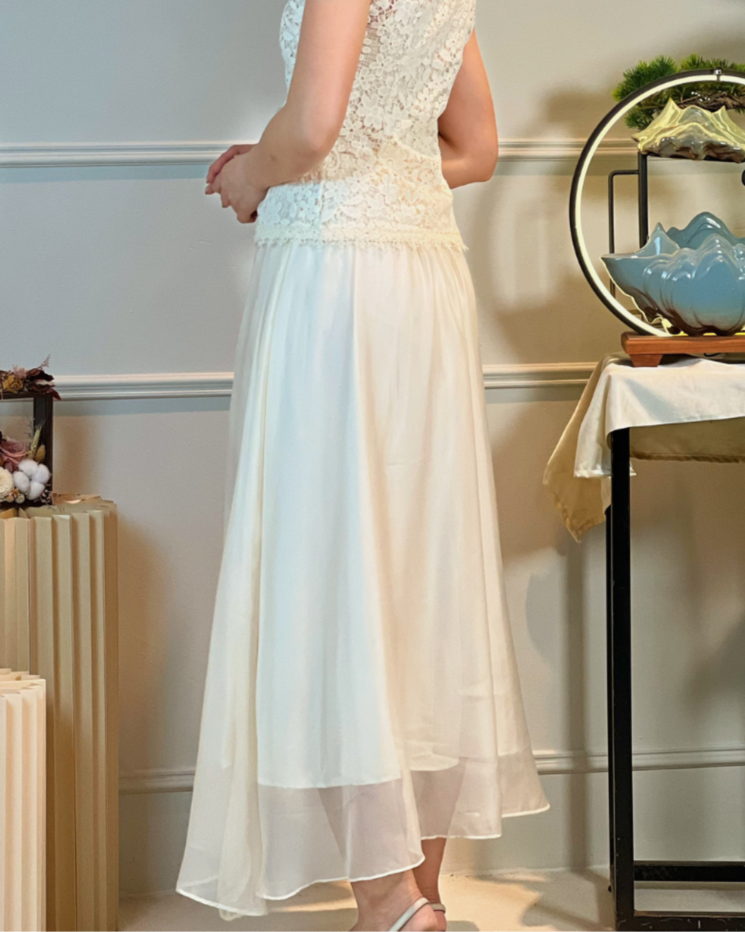 5103 Natividad Mesh A Line Skirt 