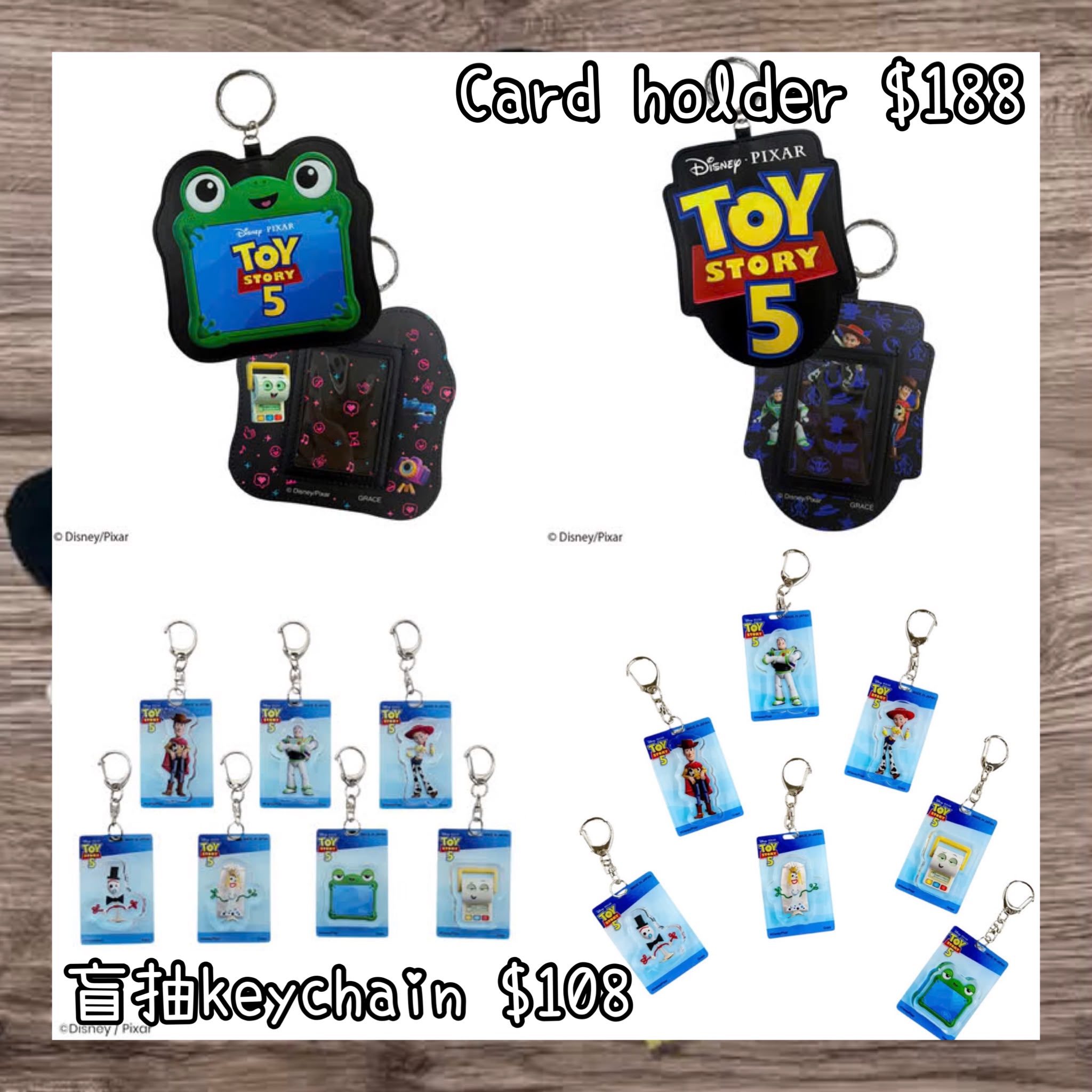 ：日本：TOY STORY 5 《PONEYCOMB TOKYO》  CARD HOLDER 盲抽 KEYCHAIN