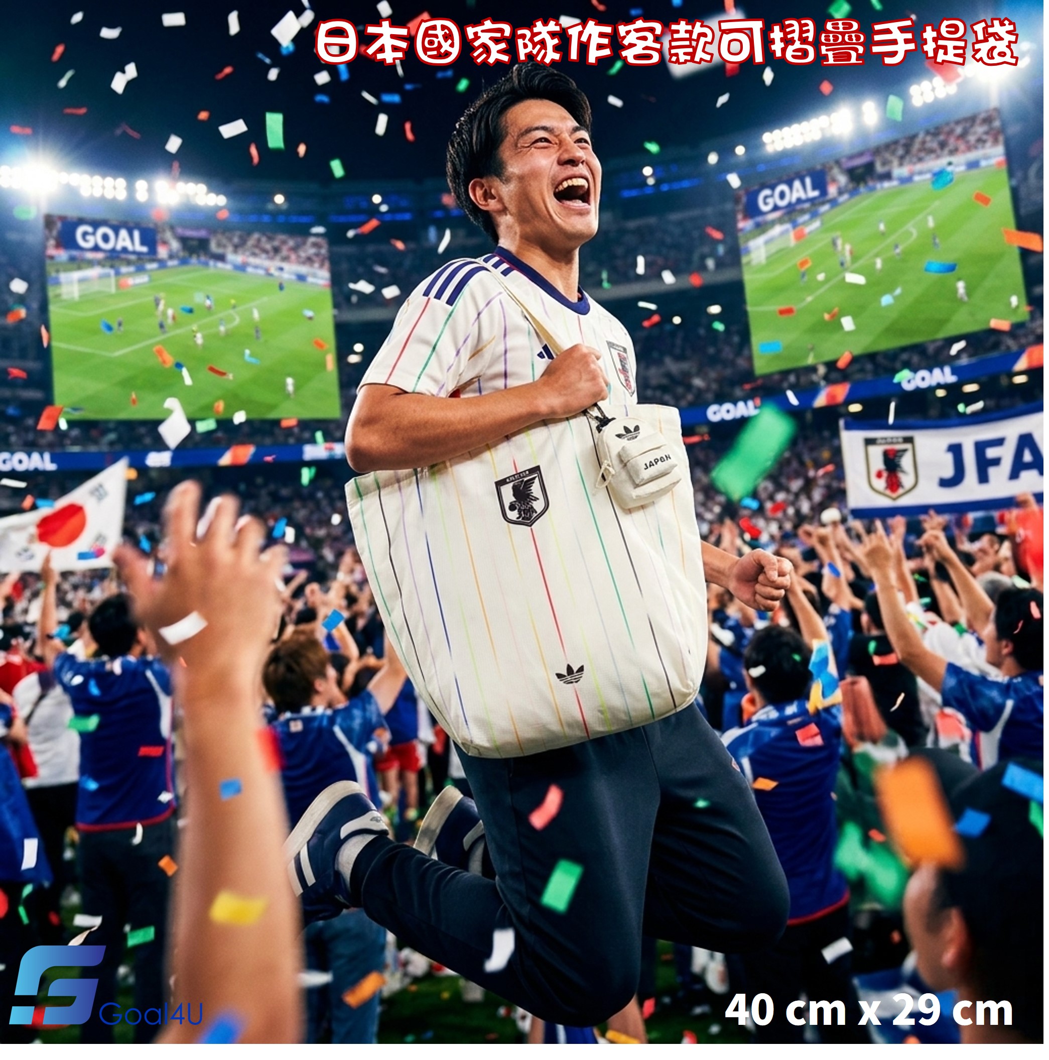 #現貨 Adidas Japan 日本國家隊作客款可摺疊手提袋 KC0756