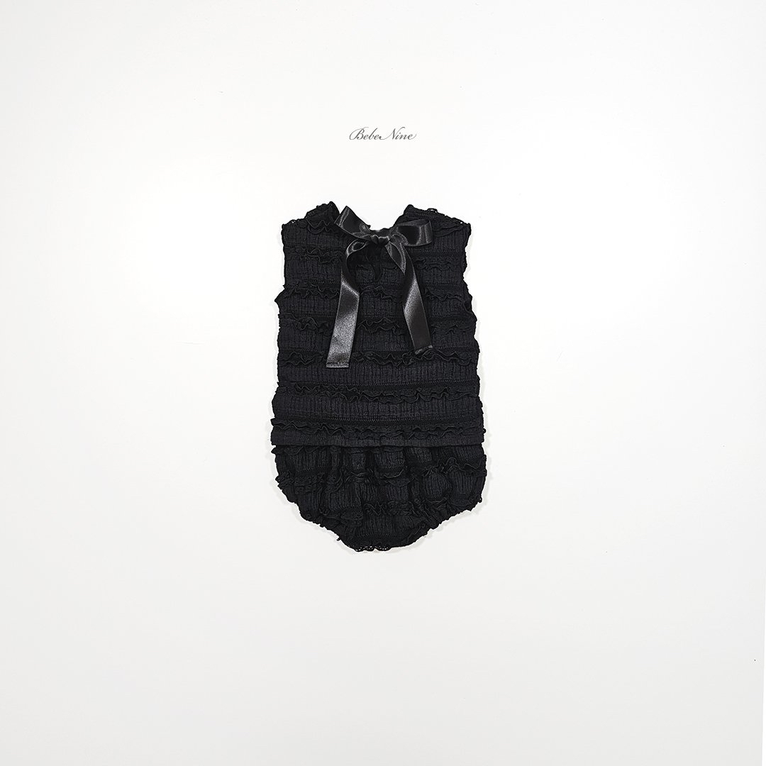 ☀️預訂 韓國直送☀️🇰🇷Bebenine兩色摺皺後背絲帶背心上下套裝