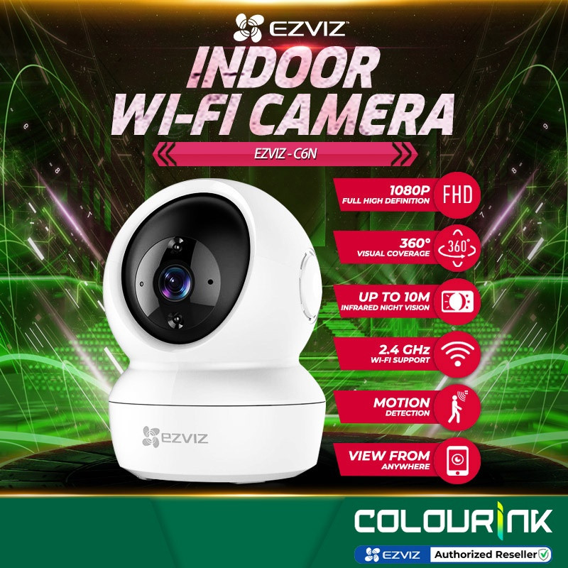EZVIZ C6N BC2 INDOOR CCTV SECURITY SMART IP CAMERA WIRELESS DASHCAM HD ALARM MOTION INDOOR