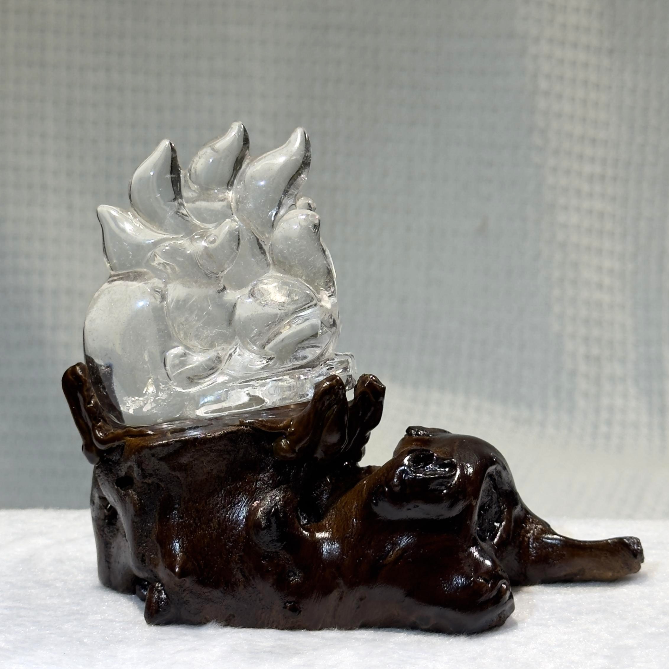 白水晶九尾狐 (連座) #2