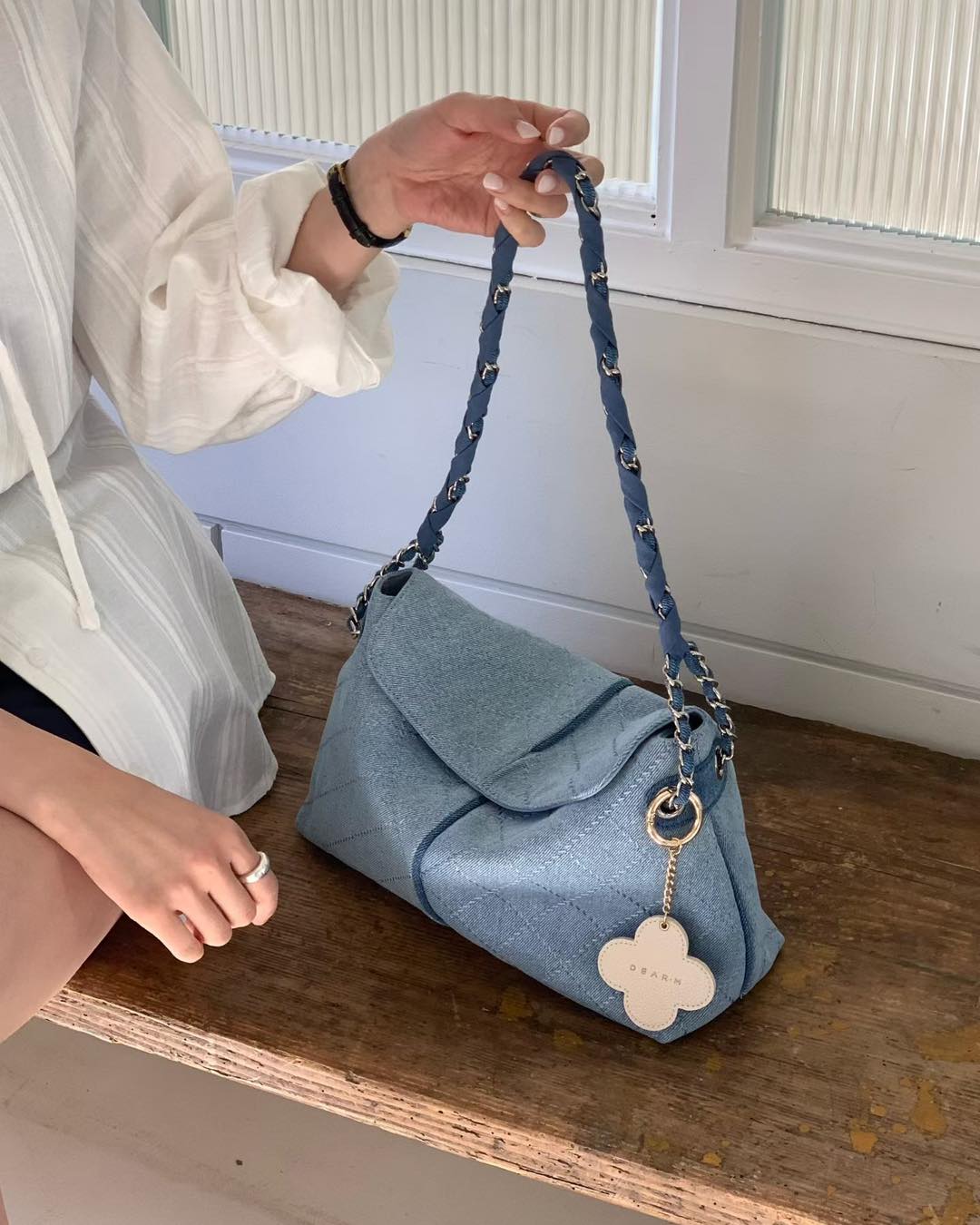 絕美春季牛仔布香香風手袋子