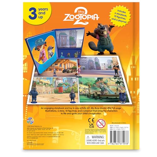 Disney Zootopia 2 優獸大都會2 My Busy Books 故事書公仔套裝｜10款角色公仔＋遊戲墊｜Judy Nick