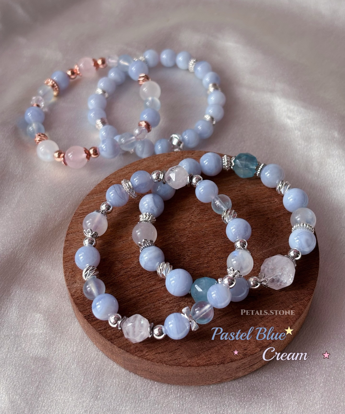 ☁️ Pastel Blue Cream｜藍紋瑪瑙