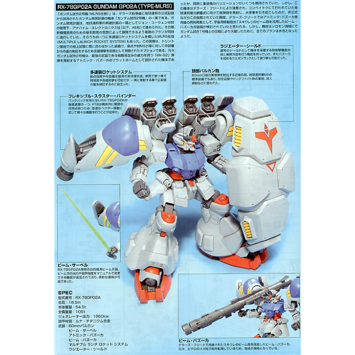 HGUC Gundam GP02A Type-MLRS Physalis