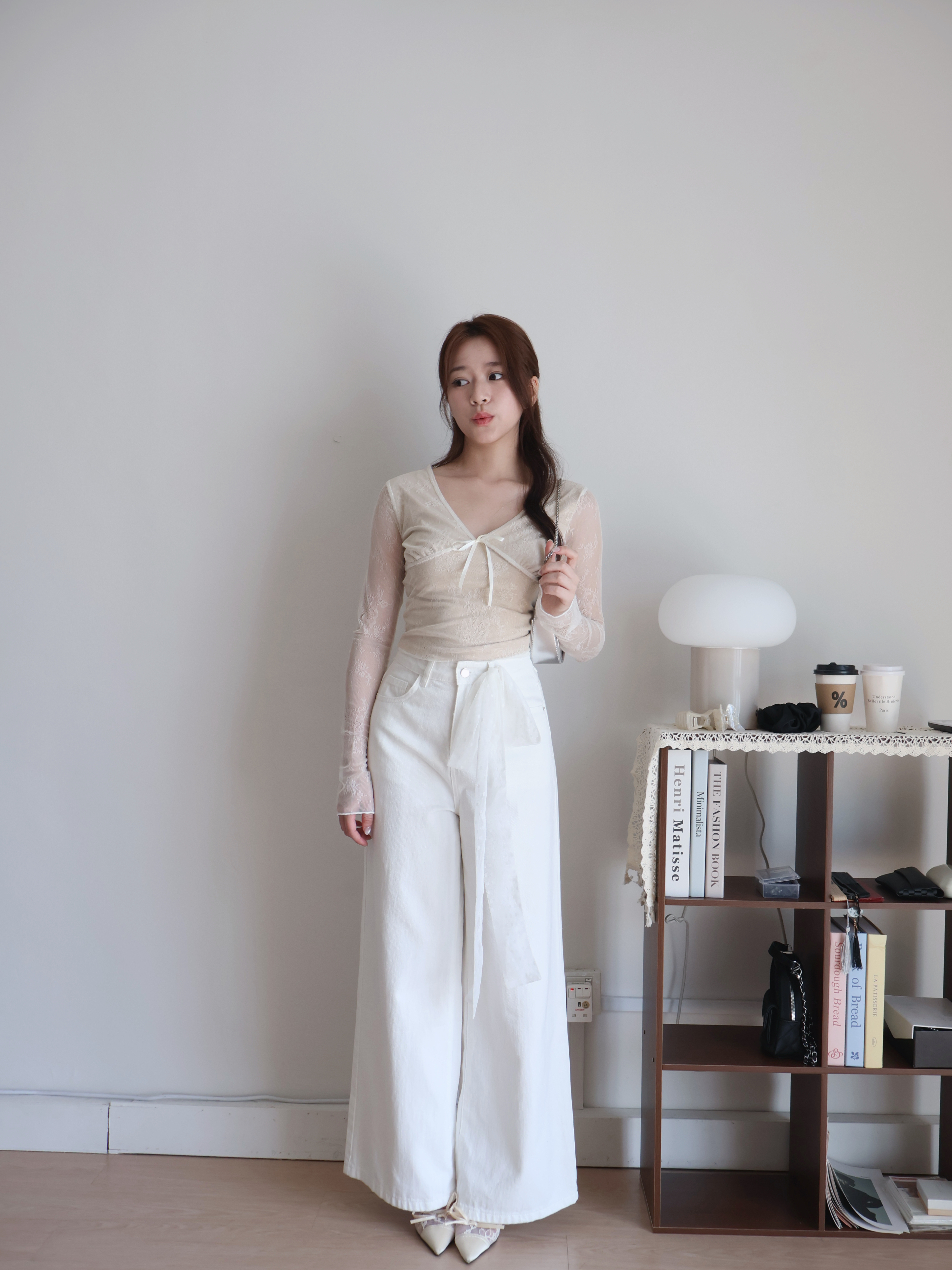 Hanna Wide-leg Jeans | White