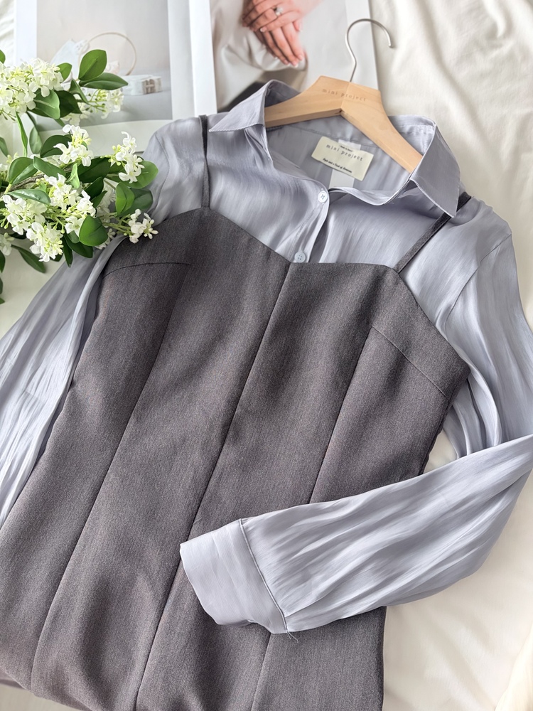 Contour Slip Dress (Brown)