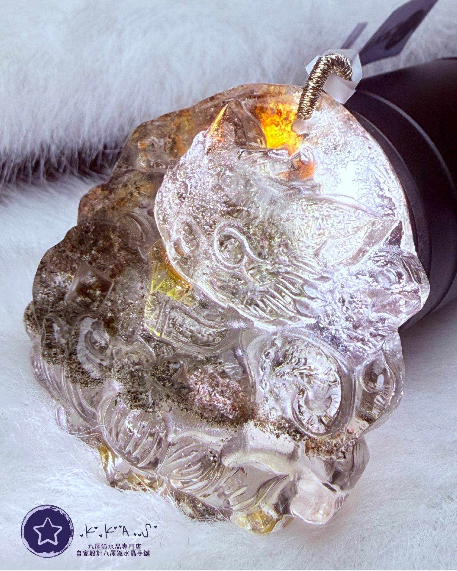 K00123 彩虹幽靈 錢幣狐 - 吊墜/手牌兩用款