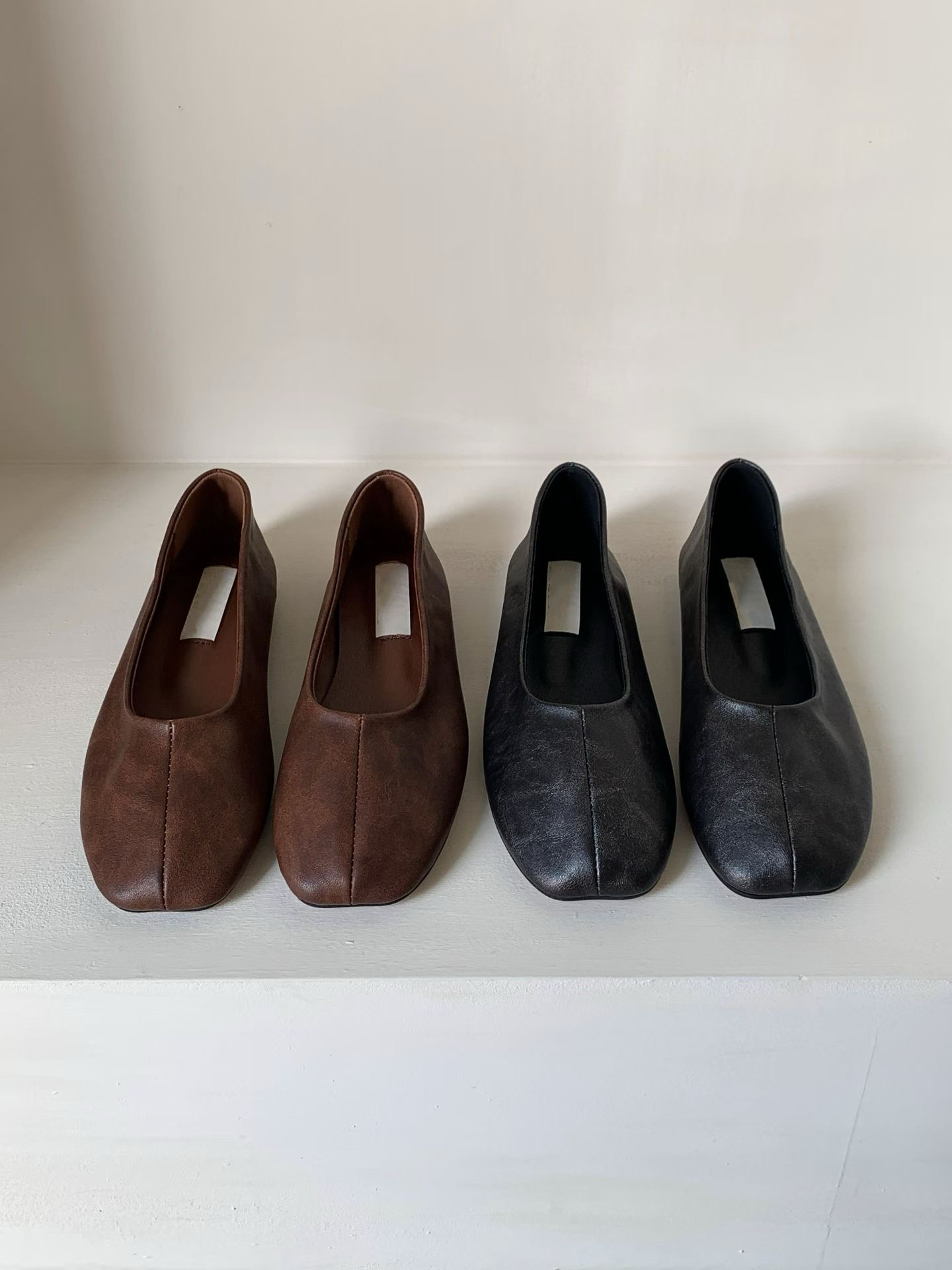 Square-Toe Ballet Flats