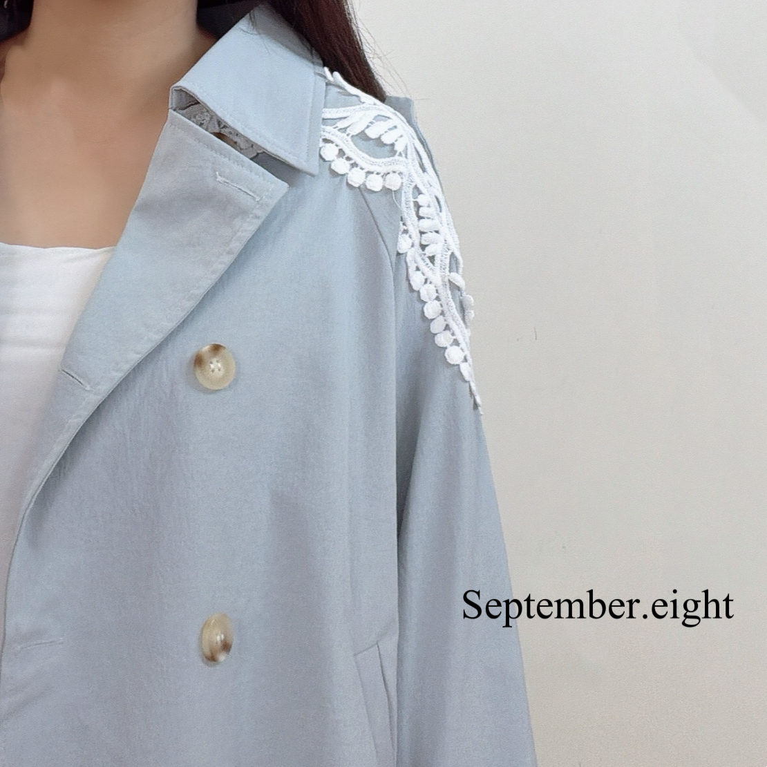 拼通花棉布外套