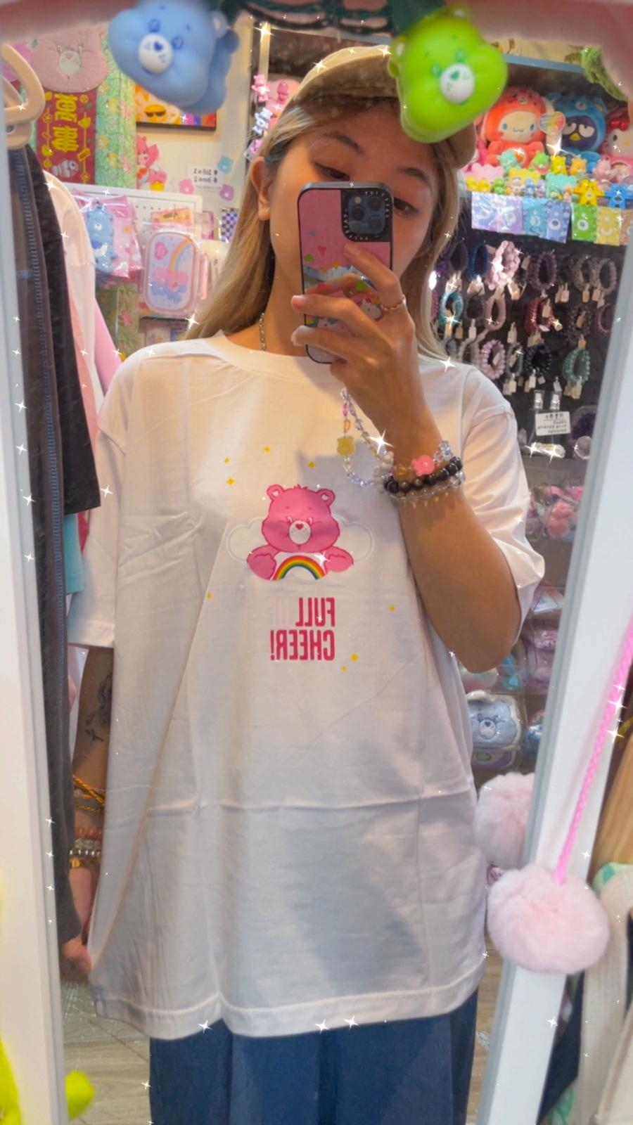 減價品🌈可愛卡通熊印花寬鬆T恤🐻