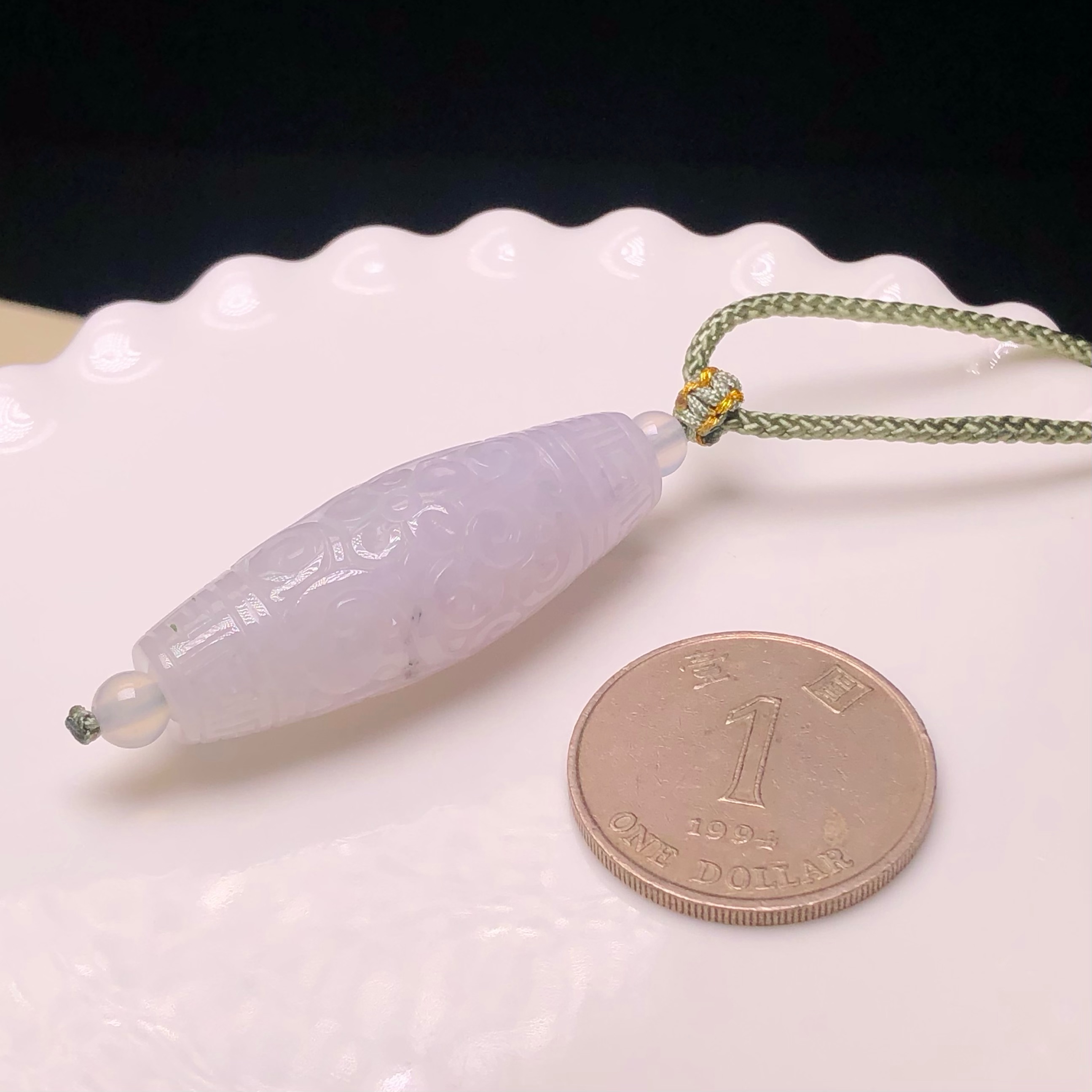 YK01029 淡紫飄花天珠