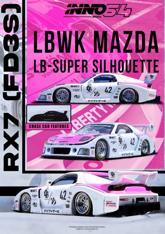 (預訂 Pre Order) INNO64 ( IN64-LBWK-RX7-08 ) MAZDA RX7 (FD3S) LB-SUPER SILHOUETTE "DRIFT GAMES 2025