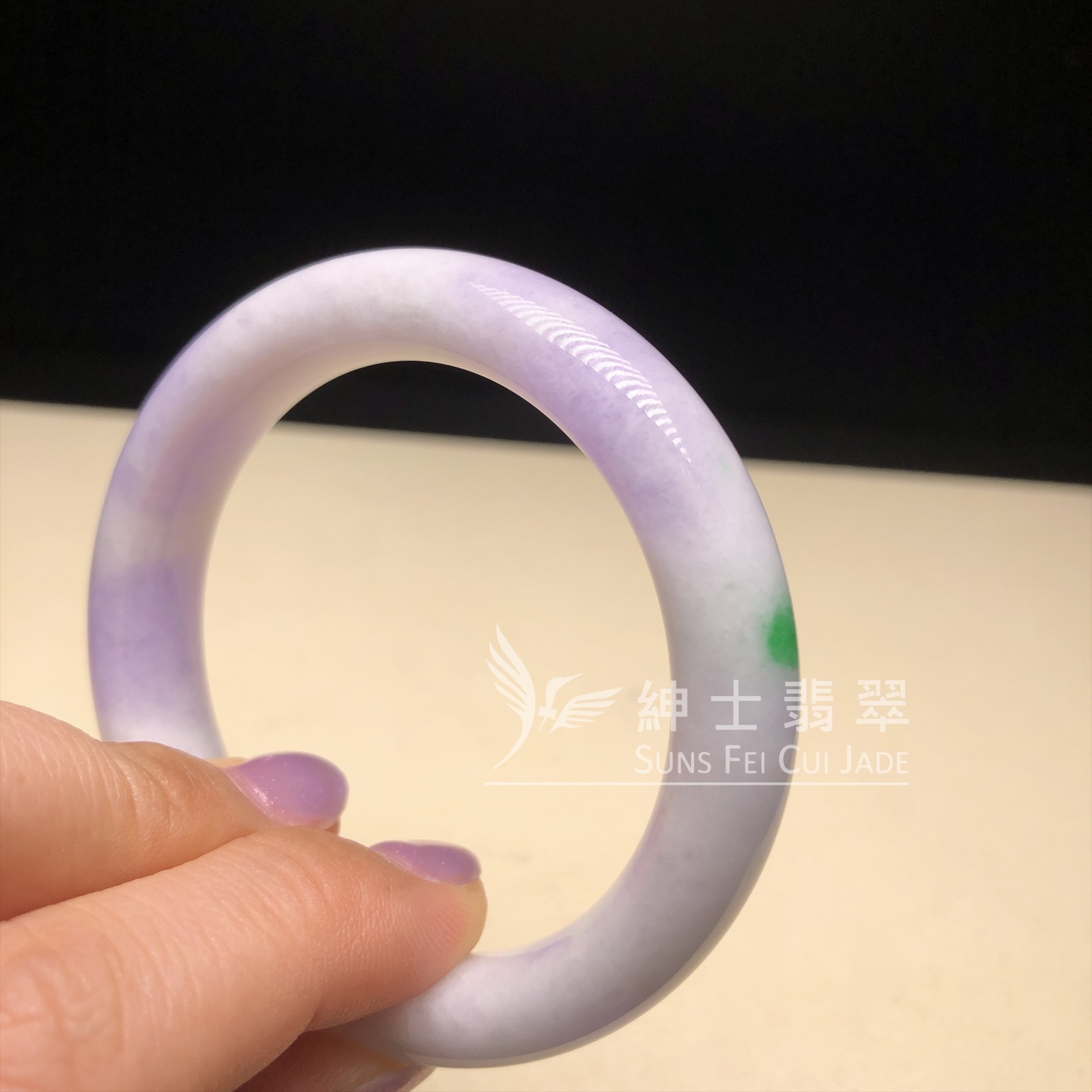 紫帶飄翠福鐲48.2mm  YM00143