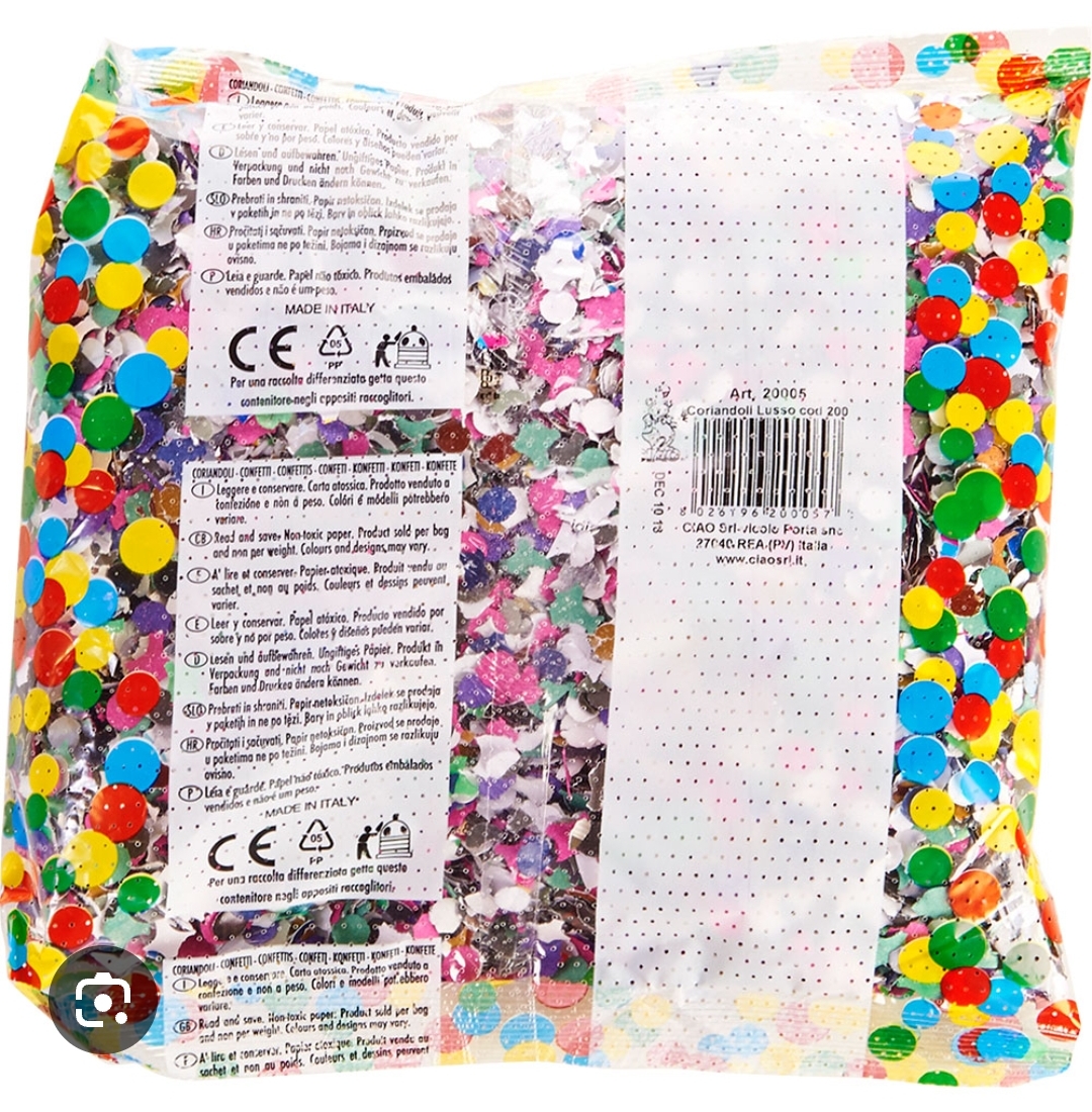 五彩纸屑  100g  22×19cm