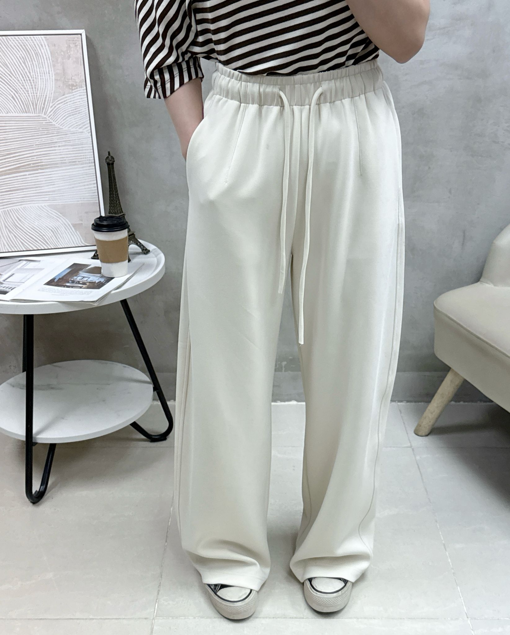 C08 假兩件橫間Top