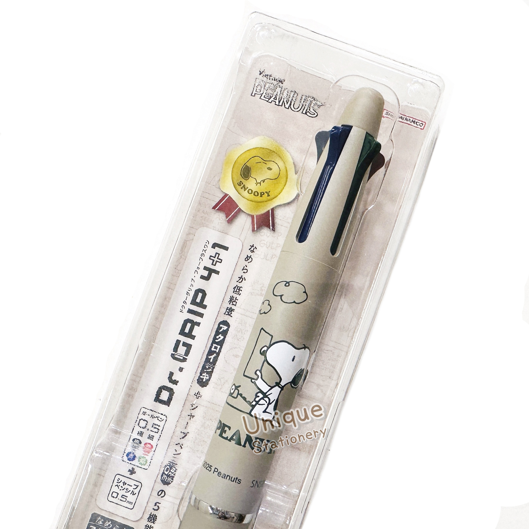 現貨｜Snoopy Pilot Dr.Grip 4+1 日本製 多功能 5用筆 0.5mm 4色原子筆 + 0.5mm 鉛芯筆 (S4659368)