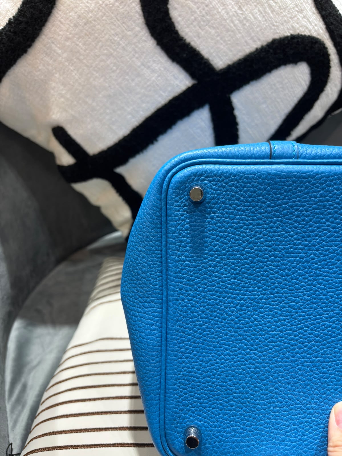 HERMES PICOTIN 18,STAMP A,B3 Bleu Zanzibar 100%Authentic, 98%New ✅key lock✅dust bag✅box