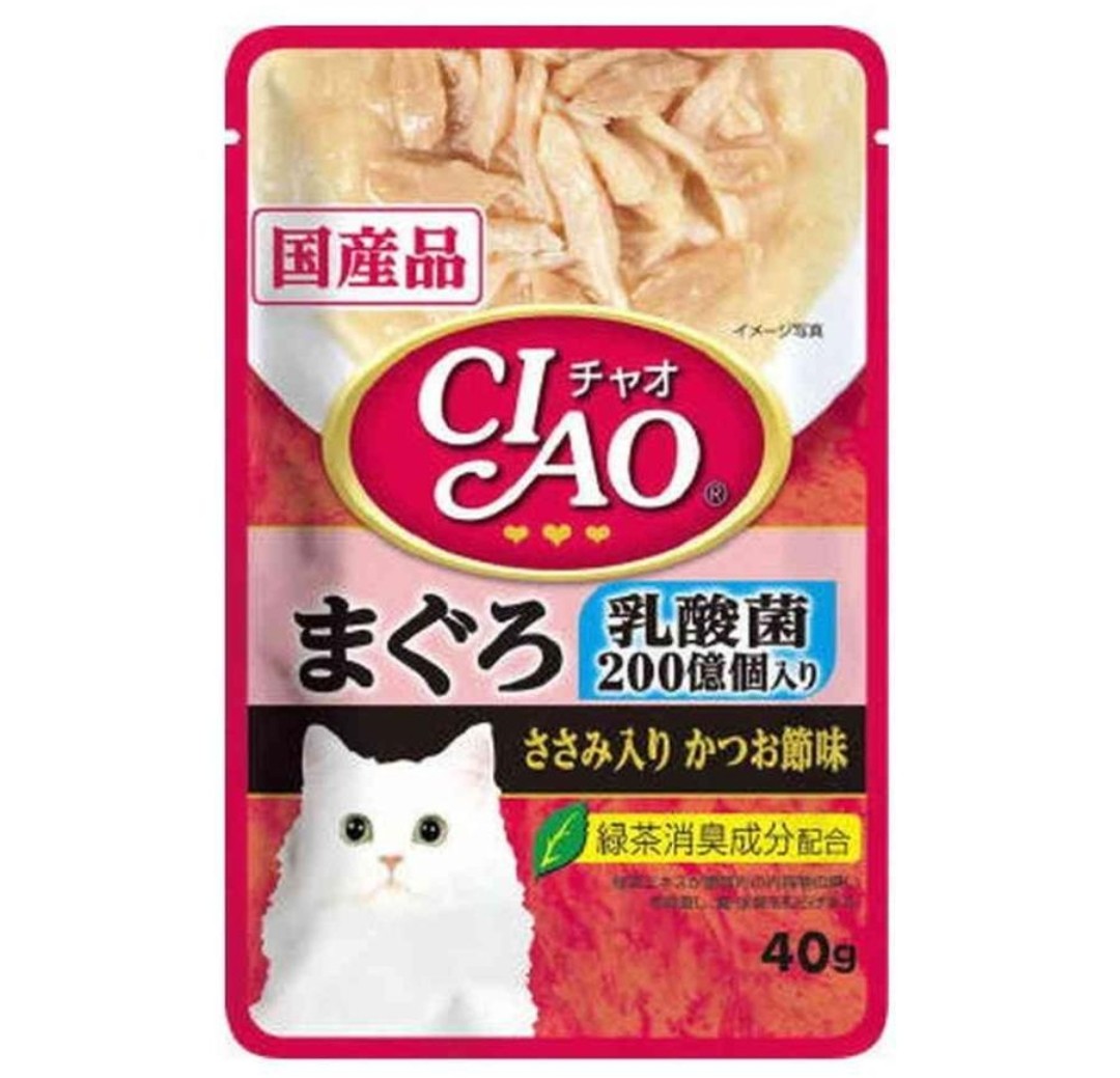 CIAO 吞拿魚 含有益生菌 雞肉鰹魚味 貓用濕糧 40g  Exp Date: 2028-07