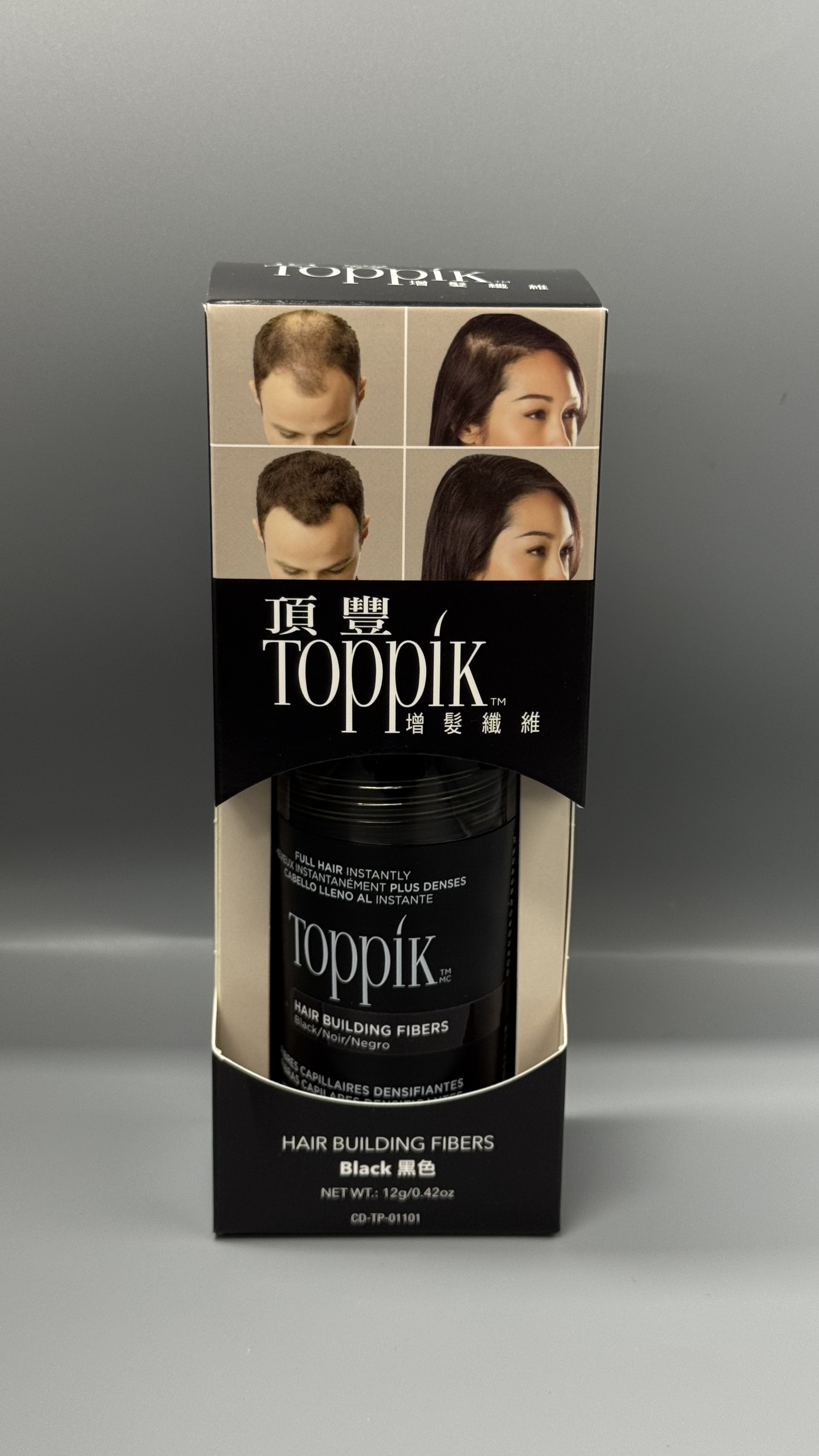 Toppik Hair Building Fibers 增髮纖維｜黑色(Black) 12g