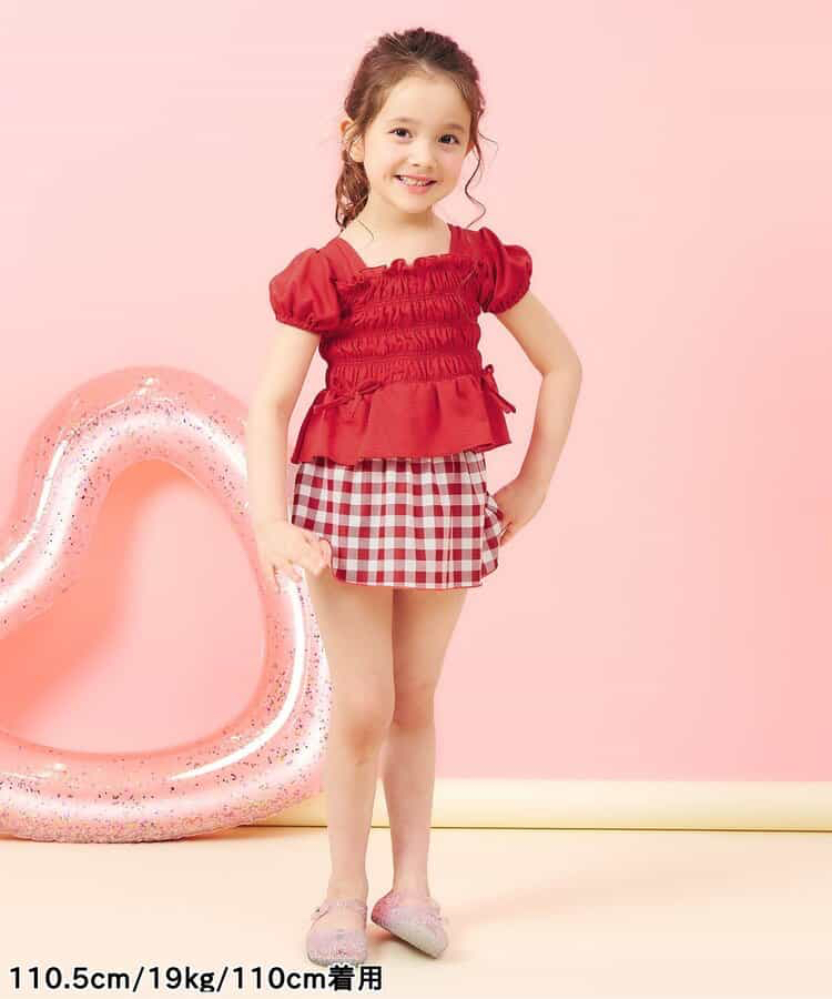 🇯🇵預訂 日本直送🇯🇵Apres les cours三色緞帶褶皺泡泡袖分體泳衣