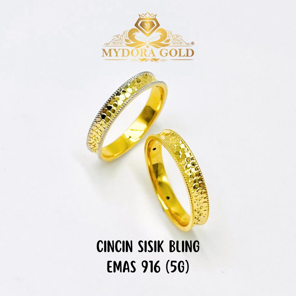 MYDORA Cincin Sisik Bling (5G) l EMAS 916/ 22K