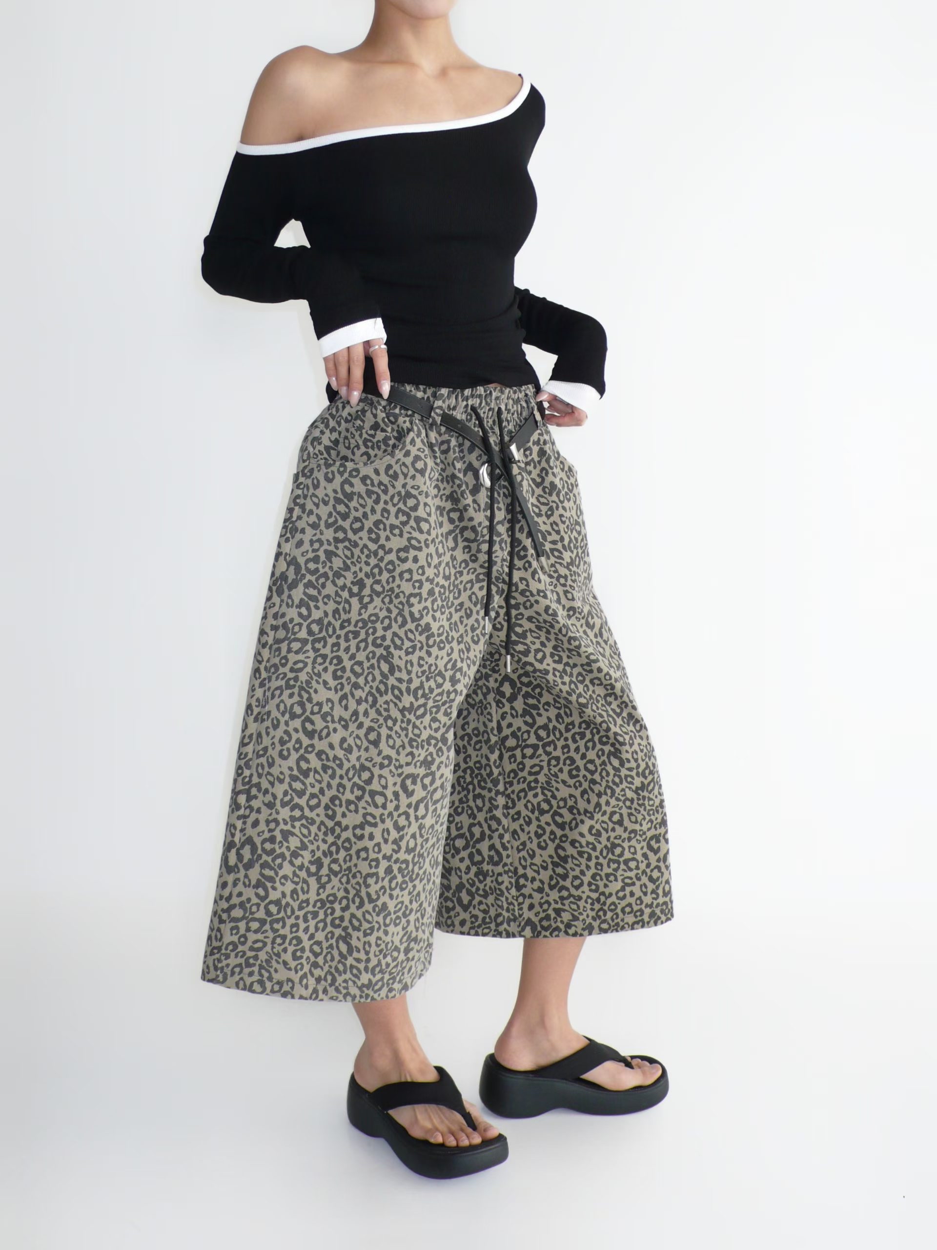 Animal printed shorts