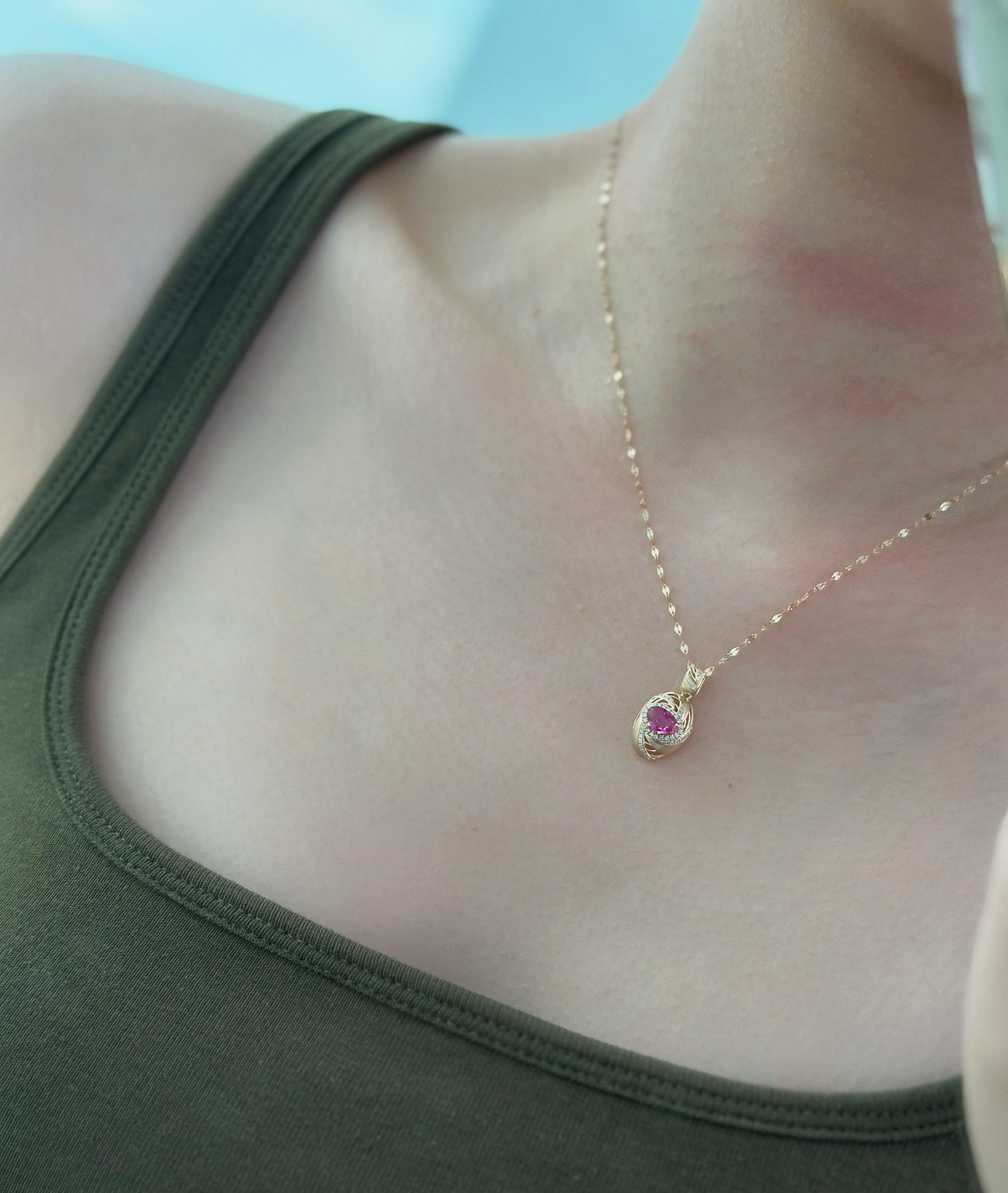18K Gold Multi-way Ruby Pendant N031807