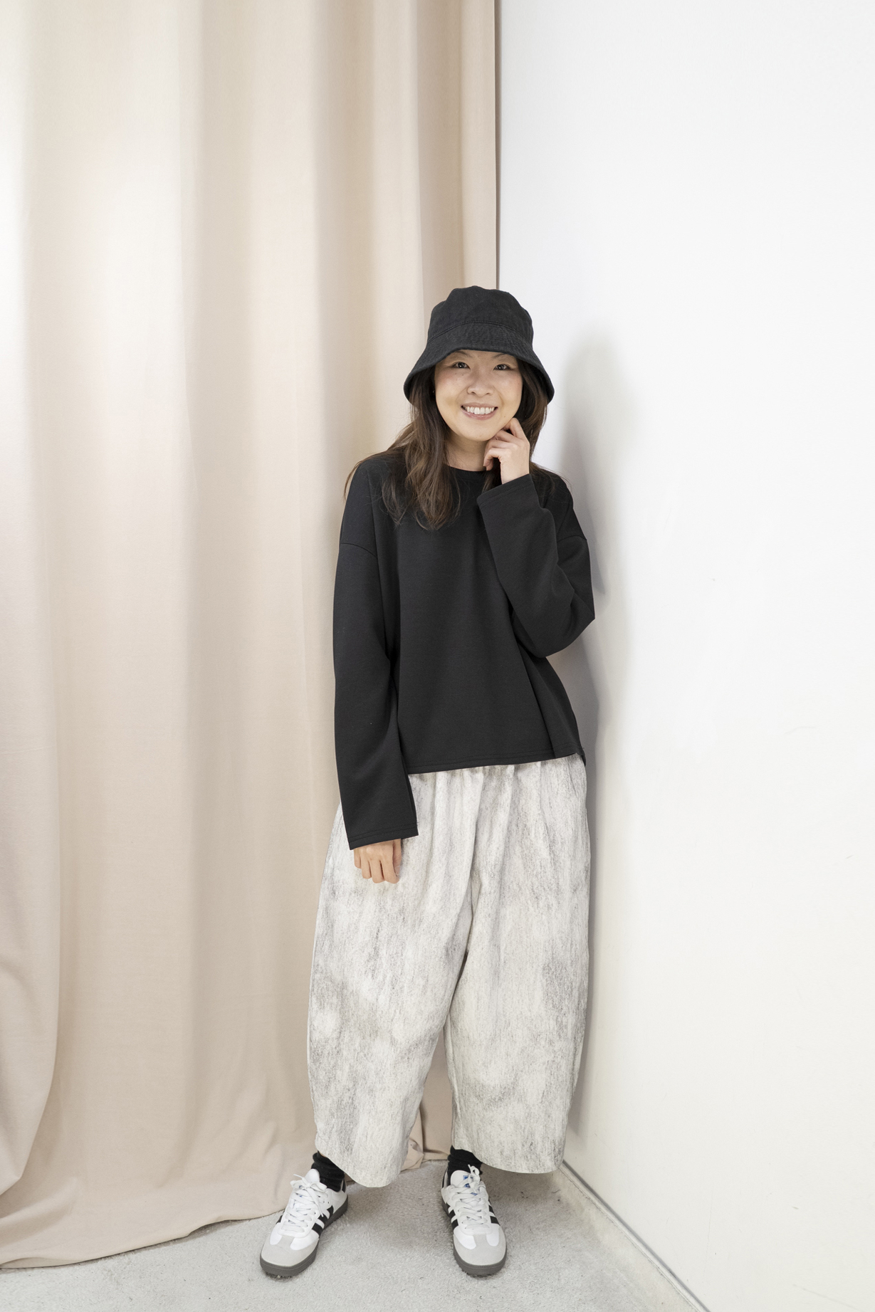 雲朵棉！微鬆造型上衣（黑色）