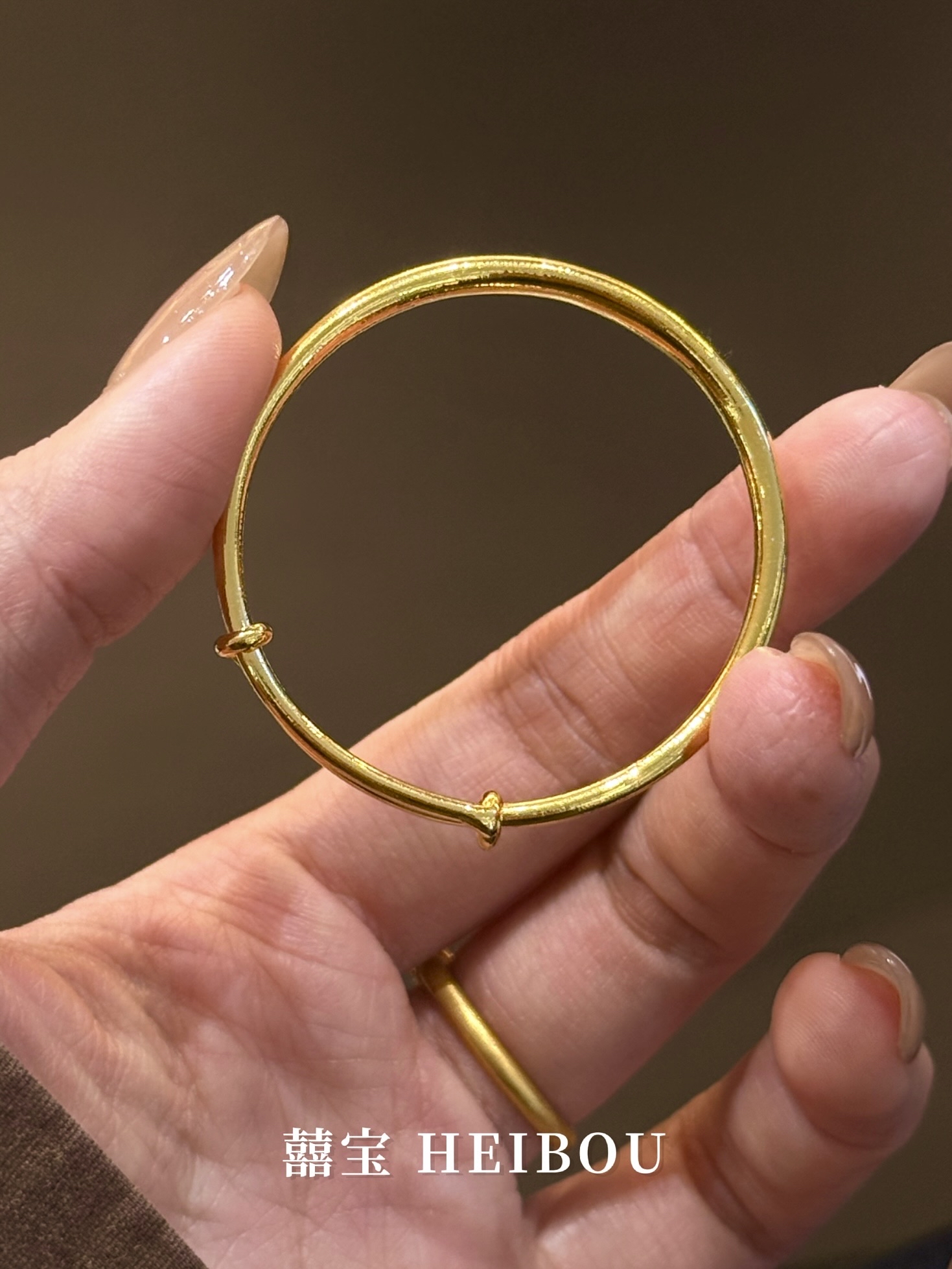 【5D硬金】光面素圈-宝宝手镯