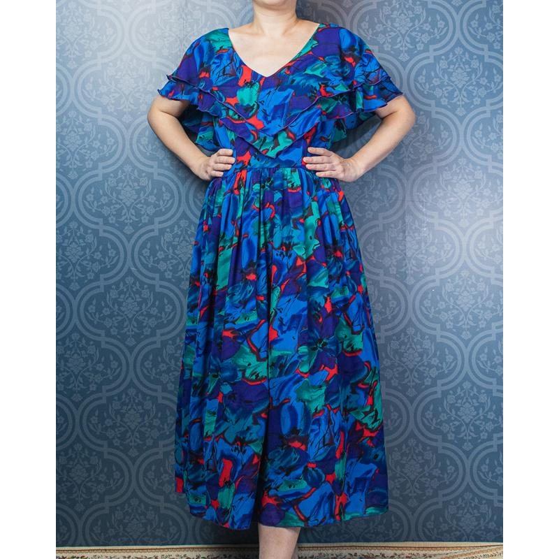 Algo Ettes Made in 1980s Garden Party Dress (MU104-20)