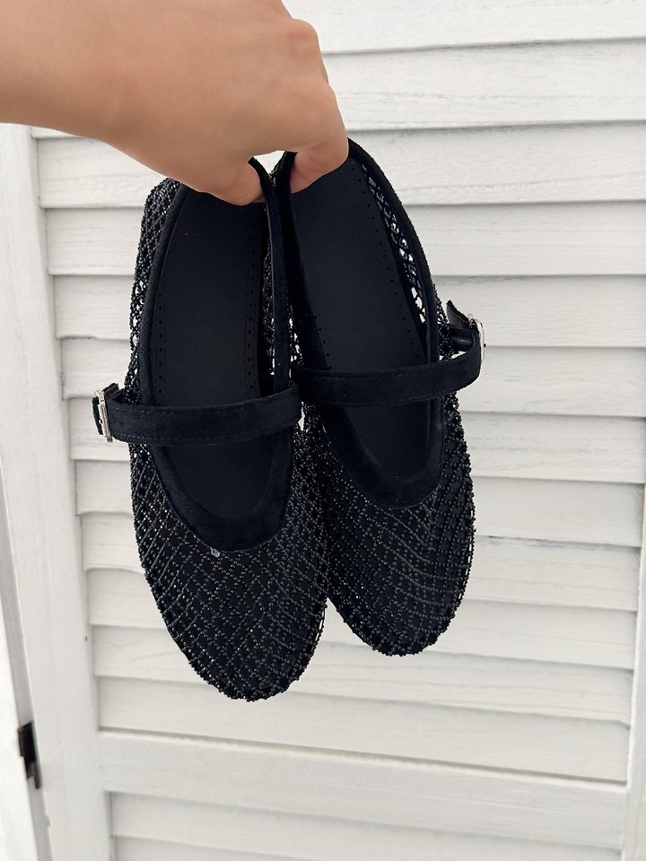 Blingbling Fishnet Maryjane (2 colors)