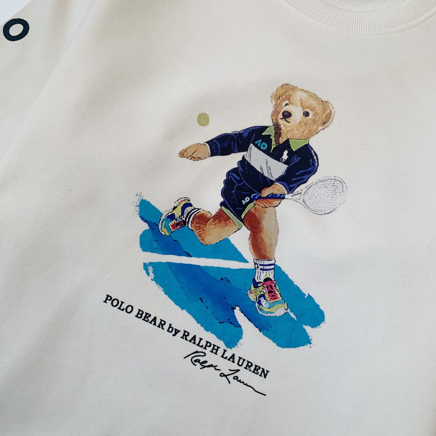Polo Ralph Lauren 網球熊印花圓領衛衣