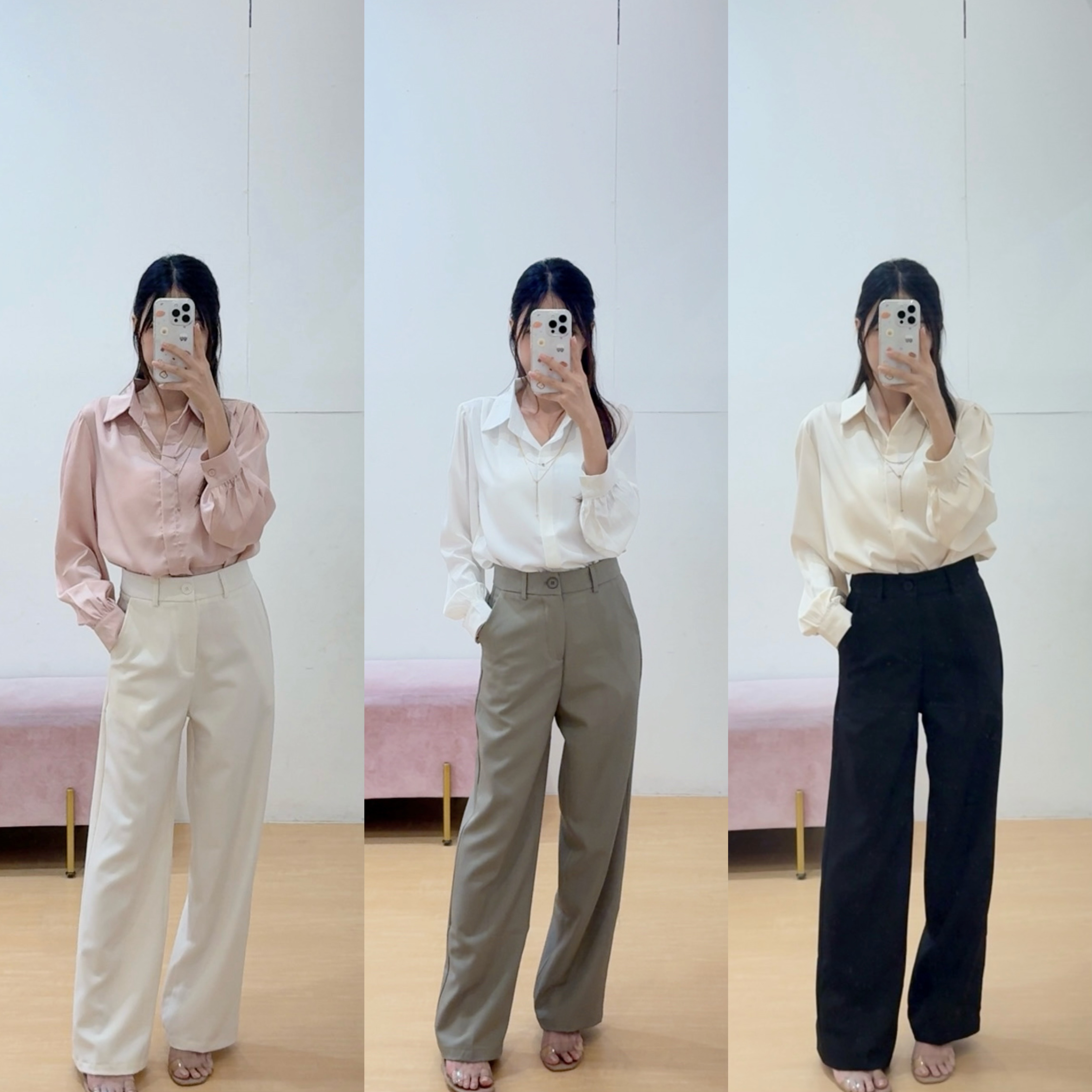 简约通勤直筒阔腿西装长裤 R2700