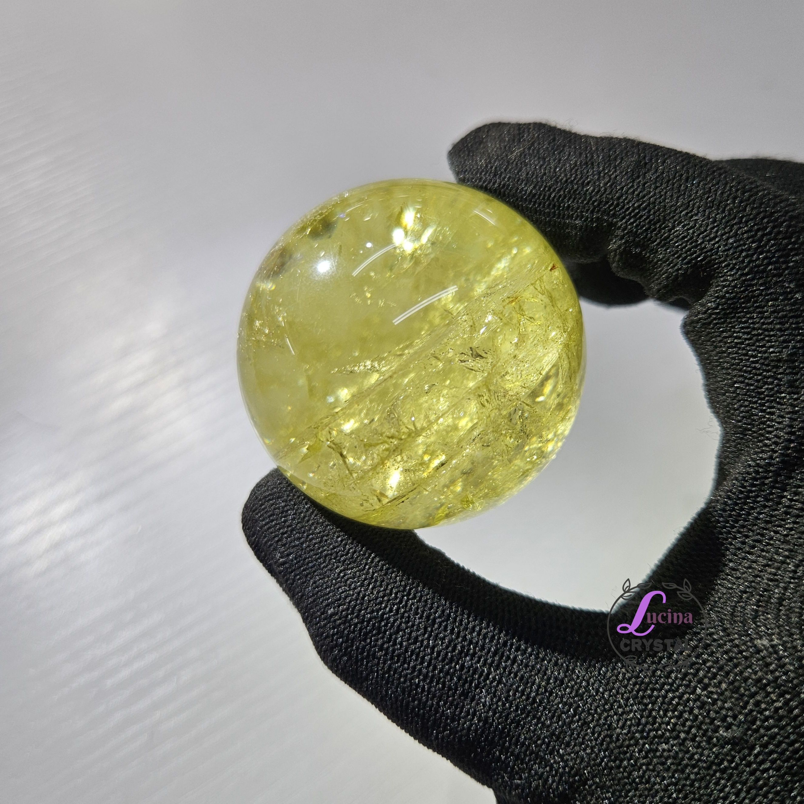 (Co#J330)黃水晶球/Citrine Sphere 