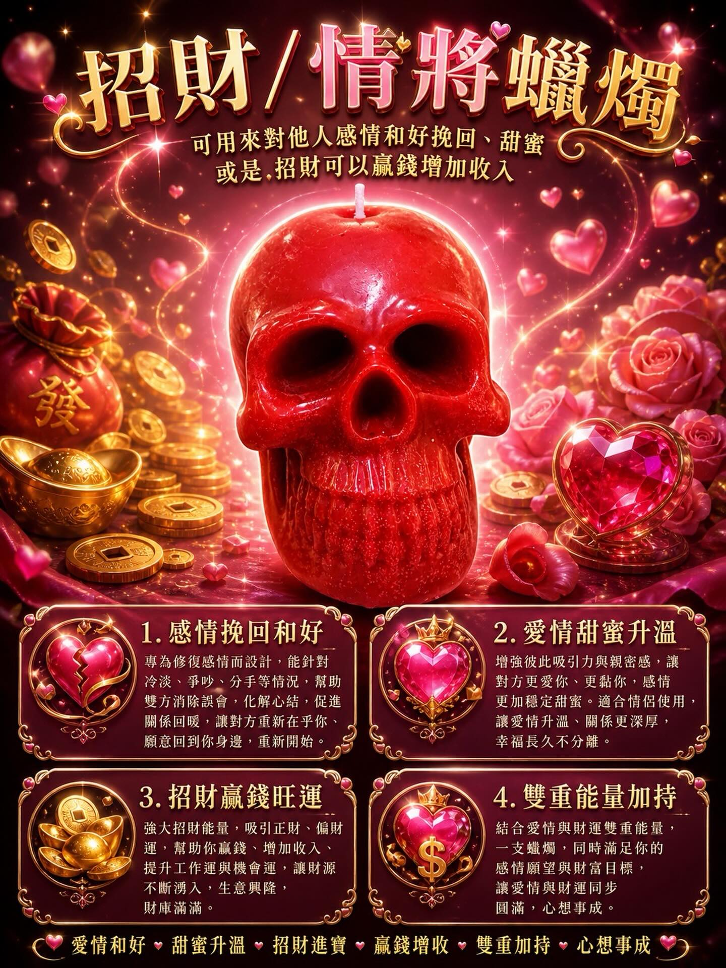 招財 / 情將蠟燭 💰❤️ 自己燒🕯️  🔥