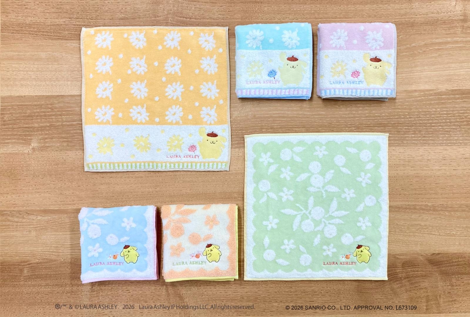 🎀【預訂】Laura Ashley x Sanrio Pompompurin 迷你毛巾 - B