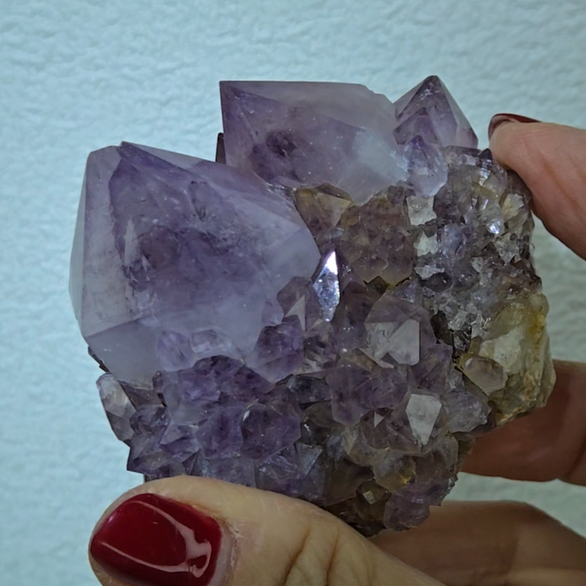 Spirit cactus quartz double points in deep purple - SPQ14