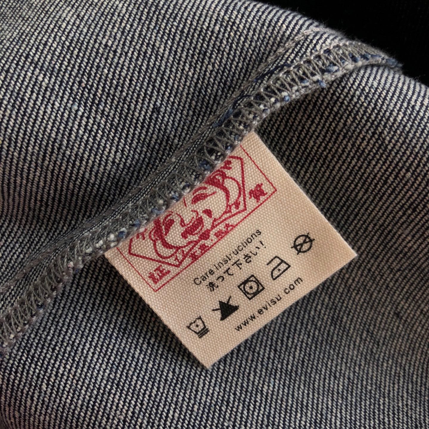 預訂 EVISU 福神釣魚翁刺繡牛仔襯衫 #96966