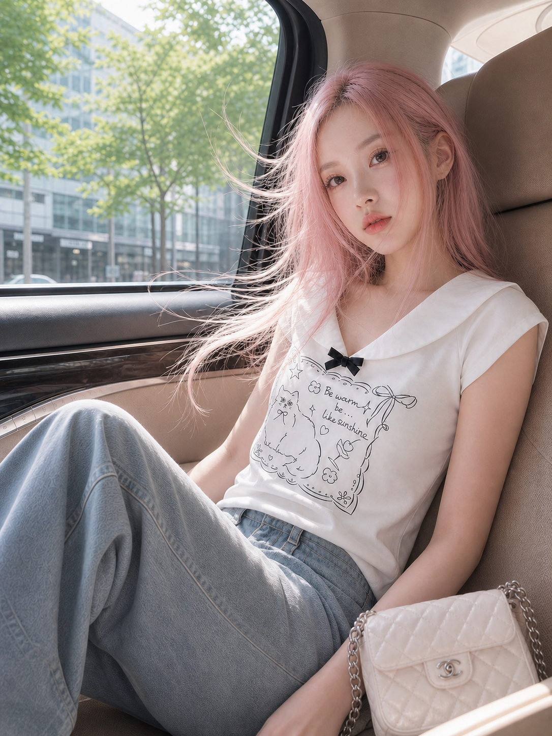 【APV Girliness 】貓咪的午茶童話蕾絲海軍領短袖 TEE Whispering Cat's Teatime Vintage Sailor Tee