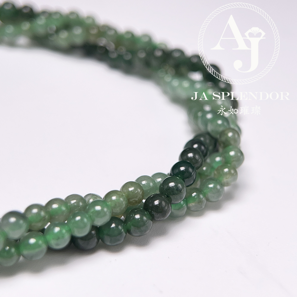 FB-G24 天然翡翠A玉 綠野仙蹤扭紋設計項鏈