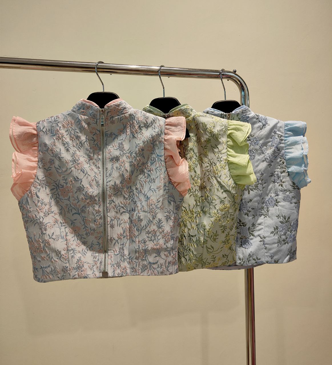 荷叶袖旗袍上衣 2637