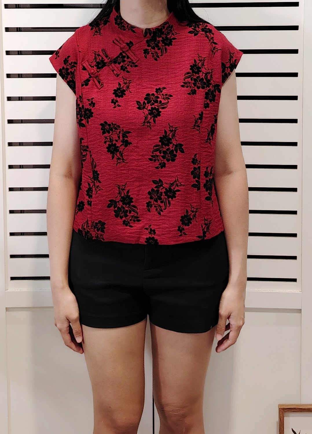 25020 Cny Style Sleeve Less Blouse