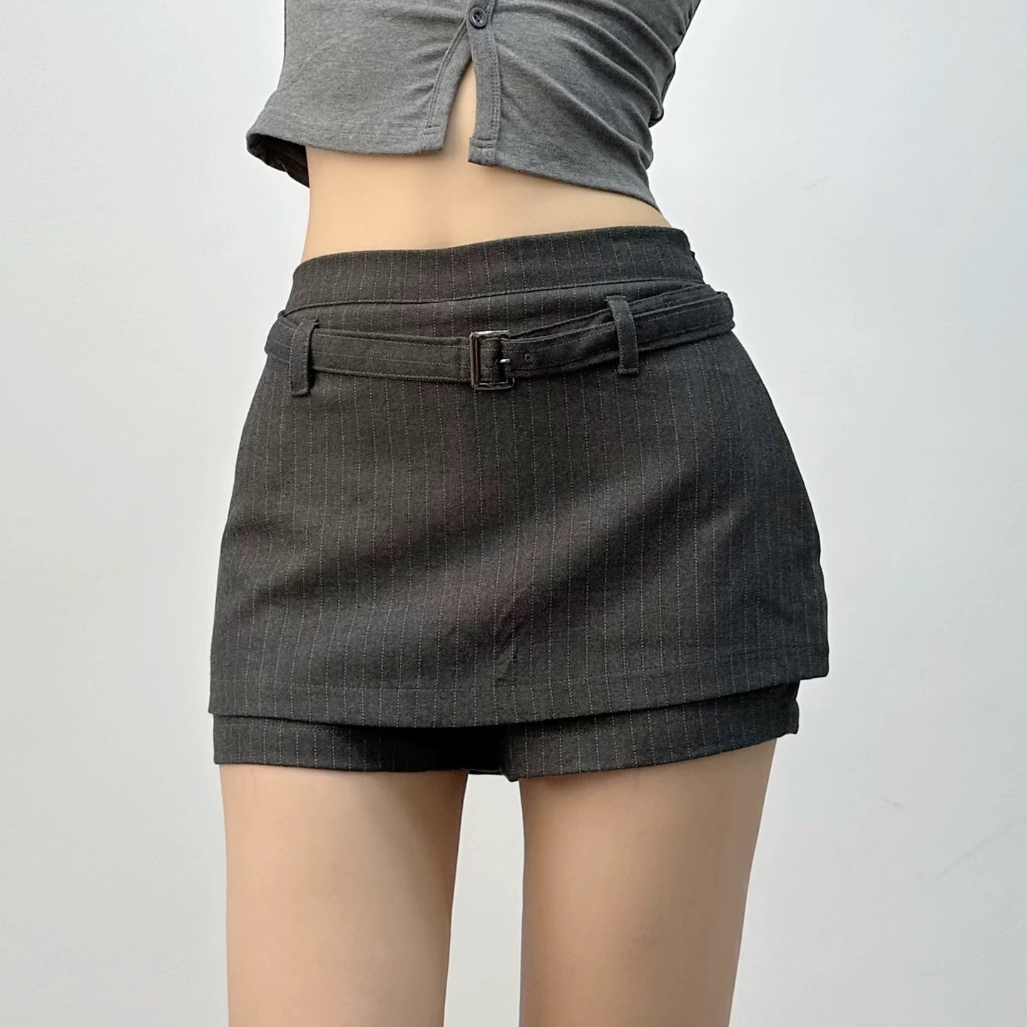 Staff大推❤️‍🔥韓國完美低腰西裝料短裙