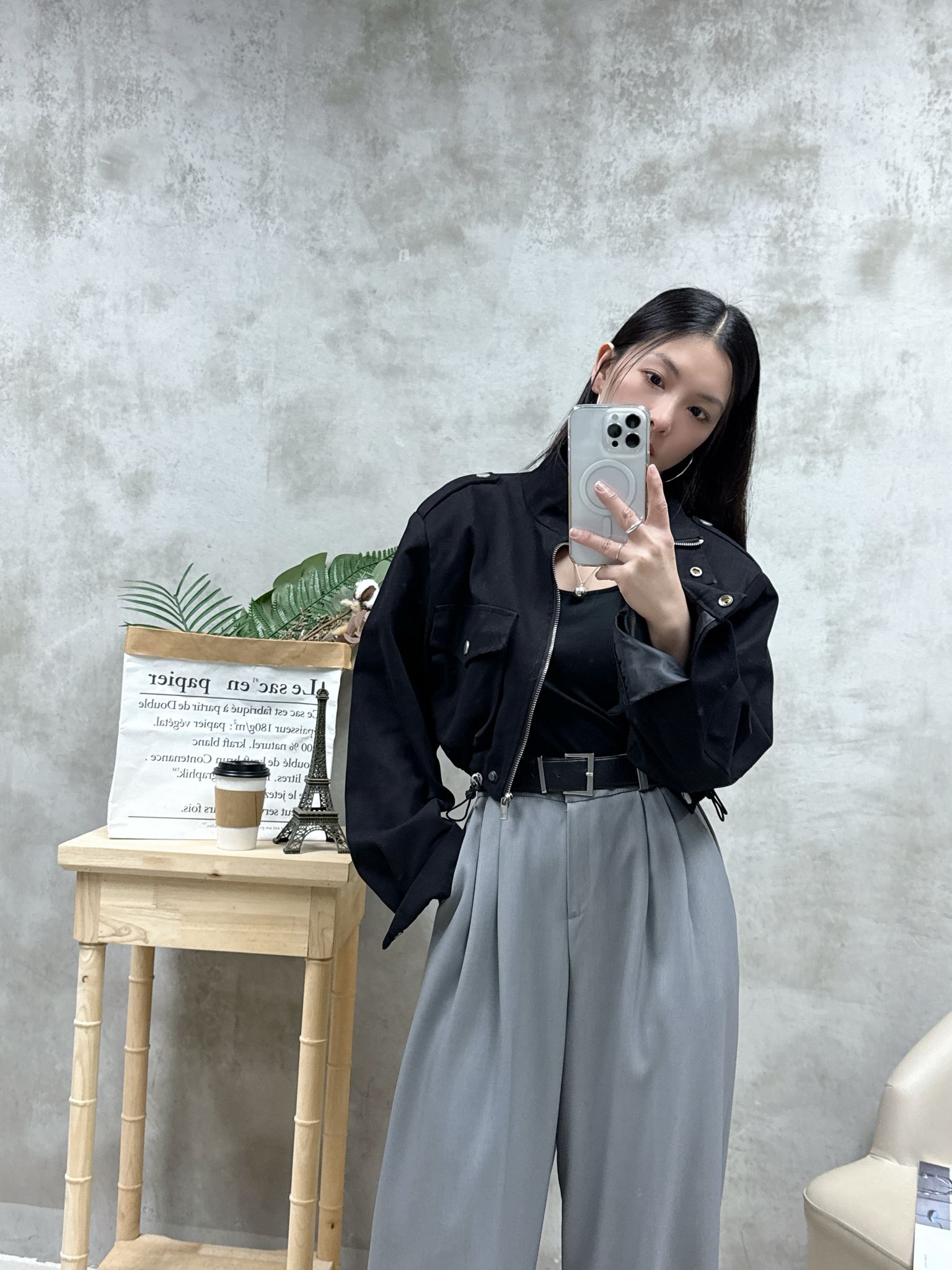 C03 方領暗紋背心